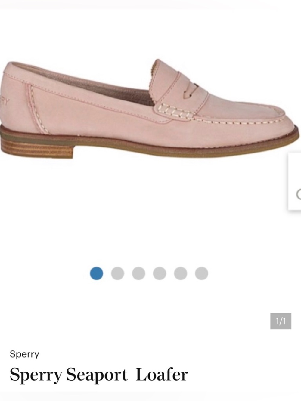 Sperry Pink Leather Penny Loafer